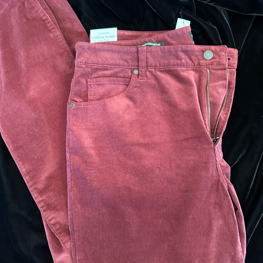 ⭐️NWT⭐️ Talbots WINE Colored Straight Leg Corduroy Jeans